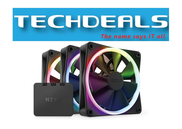 NZXT F120 RGB Triple Kit - Black (includes Controller Hub)