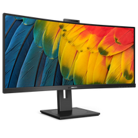PHILIPS MONITOR 34" 34B1U5600CH CURVED LED 21:9 WQHD USB-C DOCKING HDMI 2.0 DP 1.2 USB-C (DP Alt, 90W) HAS VESA KVM SPK WEBCAM & MIC PIP/PBP