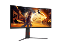 AOC MONITOR 34" CU34G4 FAST VA CURVED 1500R WQHD A-SYNC 180HZ 0.5MS HDR10 HDMI 2.0 X 2 DP 1.4 HAJ SWIVEL VESA