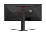 AOC MONITOR 34" CU34G4 FAST VA CURVED 1500R WQHD A-SYNC 180HZ 0.5MS HDR10 HDMI 2.0 X 2 DP 1.4 HAJ SWIVEL VESA
