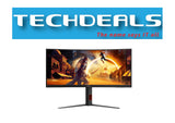 AOC MONITOR 34" CU34G4 FAST VA CURVED 1500R WQHD A-SYNC 180HZ 0.5MS HDR10 HDMI 2.0 X 2 DP 1.4 HAJ SWIVEL VESA