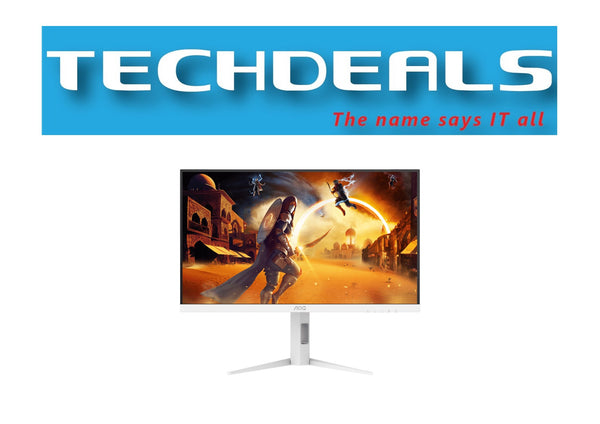 AOC MONITOR 27" Q27G4/WS FAST IPS QHD 2K A-SYNC 200HZ 0.3MS HDMI 2.0 DP 1.4 HAJ SWIVEL PIVOT VESA ANTI-BLUE LIGHT WHITE