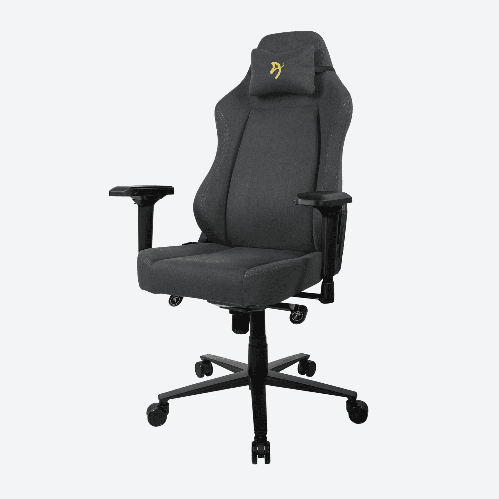 Arozzi Primo Woven Fabric Gaming Chair Gold/Grey/Red