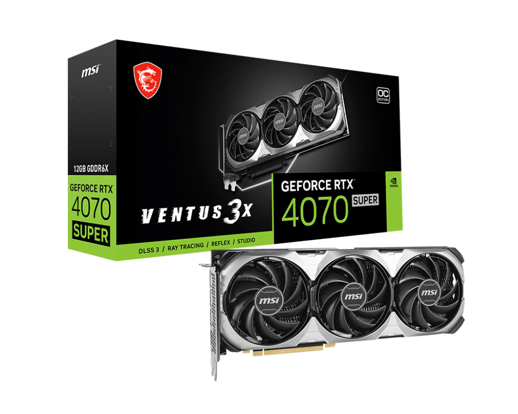 MSI GeForce RTX™ 4070 SUPER 12GB GDDR6X Graphics Card
