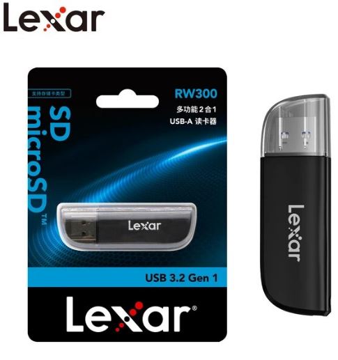 Lexar RW300 MicroSD+SD to USB3.2 Gen1 Reader