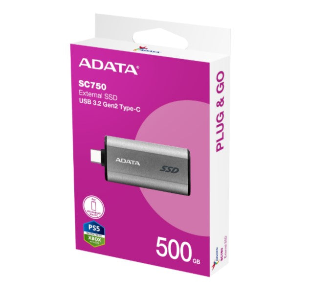 Adata SC750 500GB/1TB Portable SSD (Compact | Cableless)