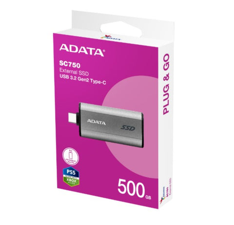 Adata SC750 500GB/1TB Portable SSD (Compact | Cableless)