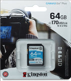 Kingston Canvas Go Plus 64GB UHS-I, U3, V30, R170MB/s, W70MB/s