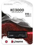 Kingston KC3000 - M.2 PCIe 2280 Gen 4x4 NVMe SSD - 512GB / 1TB / 2TB / 4TB