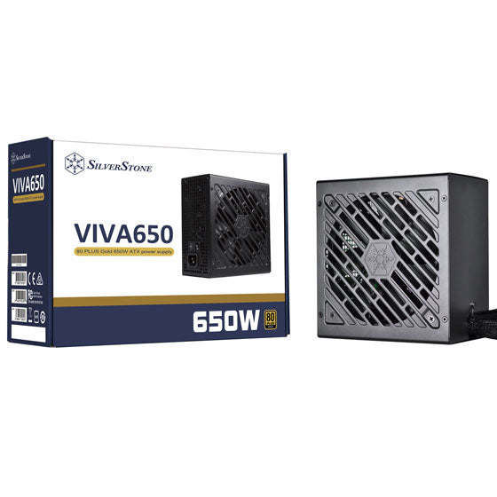 SilverStone VIVA 650 80 PLUS Gold ATX Power Supply - 650W