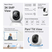 TP-Link TC74 Pan/Tilt AI Home Security Wi-Fi Camera