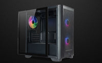 Tecware Edge M2 High AirFlow mATX TG Case w/3*ARGB Fans - Black