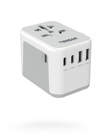 Tessan 633FV Universal Travel Adapter Worldwide w/2*USB-A and 3*USB-C