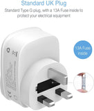 Tessan 821 Travel Adapter 1*AC Outlet and 2*USB Ports