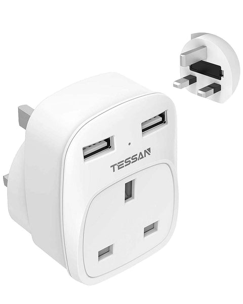 Tessan 821 Travel Adapter 1*AC Outlet and 2*USB Ports