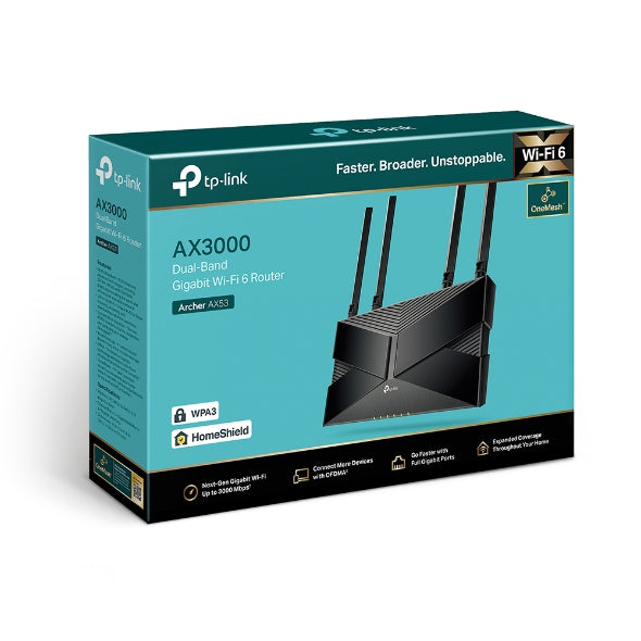 Tp-Link Archer AX53 AX3000 Dual Band Gigabit Wi-Fi 6 Router