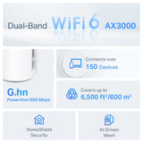 Tp-Link Deco PX50 AX3000+G1500 Whole Home Powerline Mesh WiFi 6 System - 3 Pack