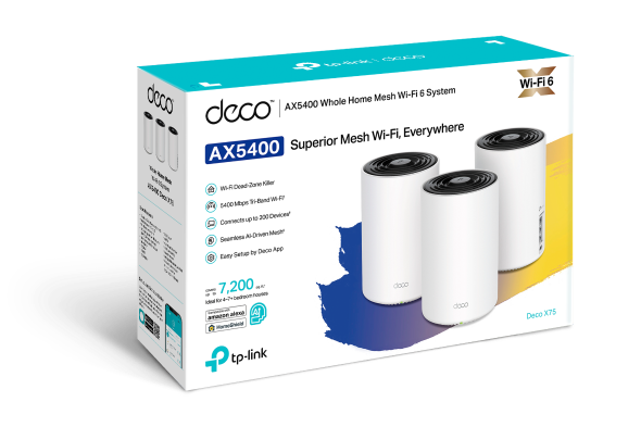 Tp-Link Deco X75 (3-Pack) AX5400 Mesh WiFi6