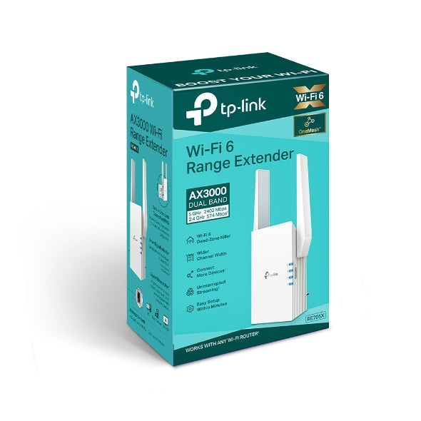 Tp-Link RE705X AX3000 Dual Band WiFi 6 Range Extender