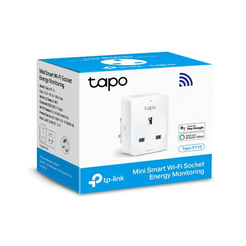 Tp-Link Tapo P110 Mini Smart Wi-Fi Socket, Energy Monitoring - 1 Pack