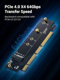 Ugreen 30715 M.2 NVMe SSD to PCIe 4.0 Adapter w/Heat Sink