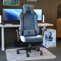 Arozzi Vernazza Soft Fabric Gaming Chair Ash/Dark Grey/Blue