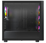 Montech XR Wood ATX 4xARGB TG Case BLACK/WHITE