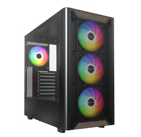 Montech XR Wood ATX 4xARGB TG Case BLACK/WHITE