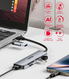 Unitek uHUB P5+ 5-in-1 USB 5Gbps Hub with Card Reader H1320AGY01