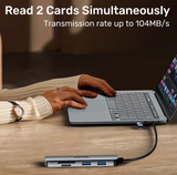 Unitek uHUB P5+ 5-in-1 USB 5Gbps Hub with Card Reader H1320AGY01