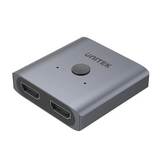 Unitek 4K Aluminium HDMI 2.0 Switch 2-To-1 Bi-Directional V1127A