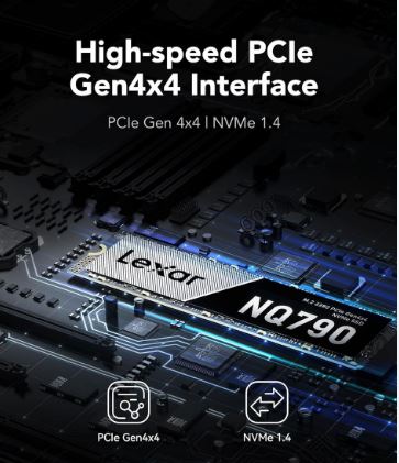 Lexar NQ790 Gen4 PCIe NVMe 2280 SSD (7000R/6000W) 1TB | 2TB | 4TB