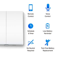 tp-link Tapo S220 Smart Light Switch, 2-Gang 1-Way