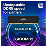 Crucial Pro DDR5 6400MT/s CL38 16GBx2 Black