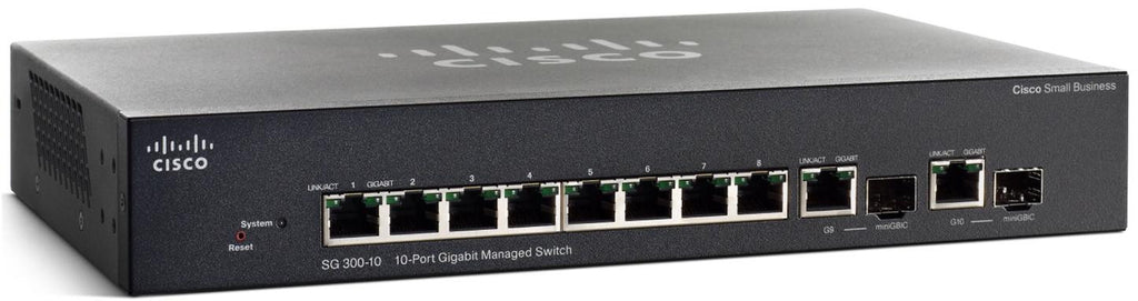 Cisco SG 300-10 10-port Gigabit Managed Switch