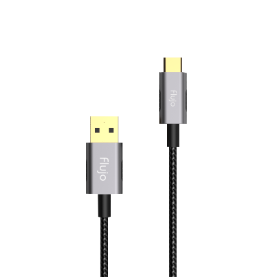 Flujo X-27 USB C to USB 2.0 Cable Charging / Data Transfer Grey