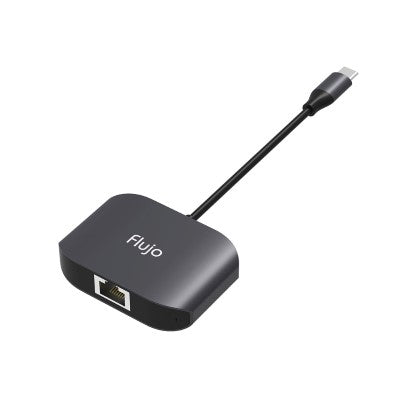 Flujo CH-29 USB-C to Gigabit Ethernet - 1 x Gigabit Ethernet Port, 1 x USB3.0 Type C Grey