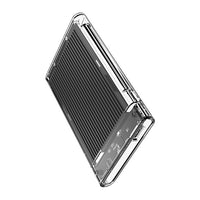 2.5-Inch Hard Drive Enclosure Transparent PC + Aluminum Alloy - BK