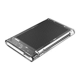 2.5-Inch Hard Drive Enclosure Transparent PC + Aluminum Alloy - BK