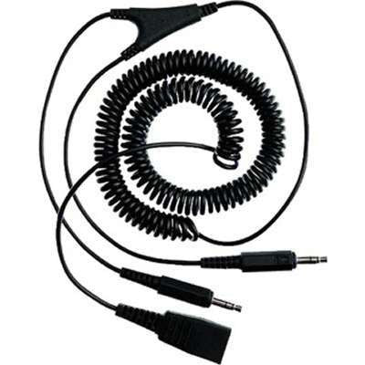 Jabra PC Cord - QD to 2x3.5mm 2m coiled