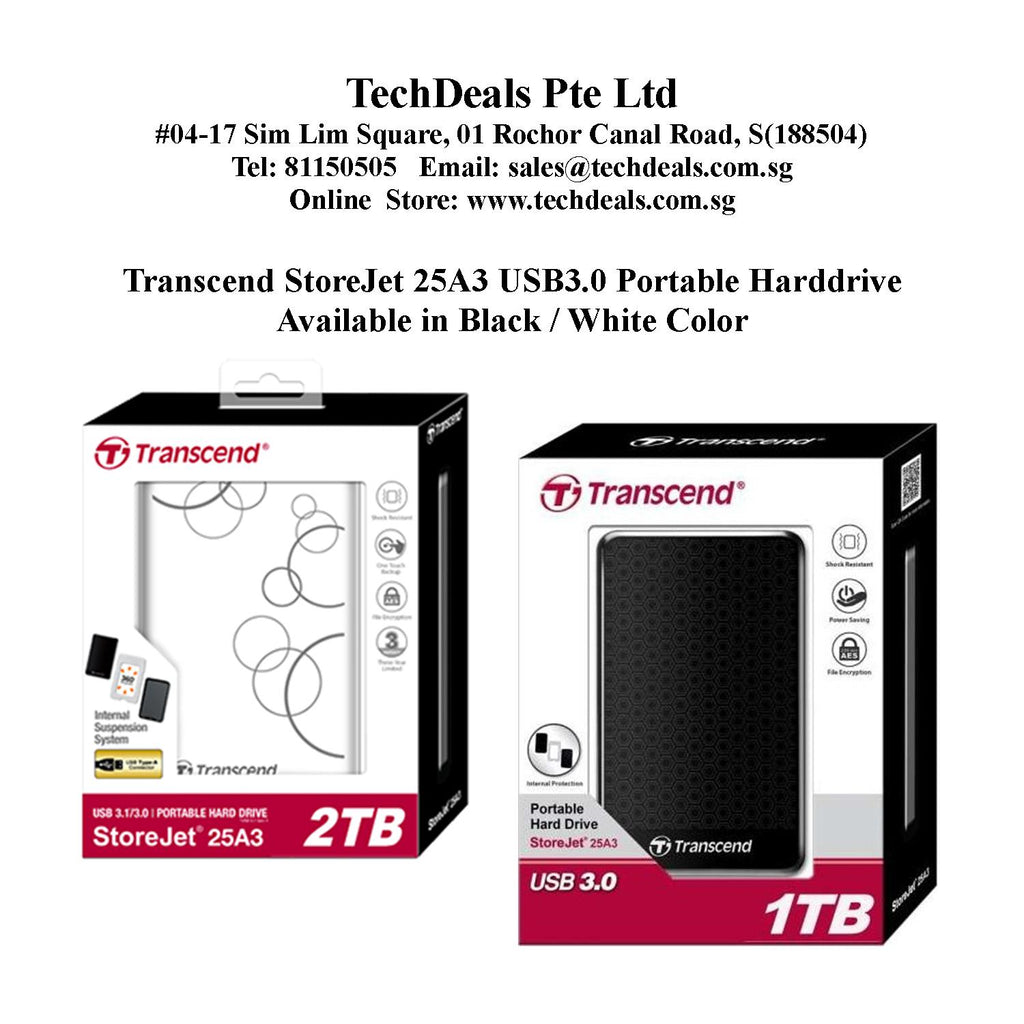 Transcend StoreJet USB3.0 Portable Harddrive 2TB