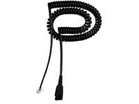 Jabra QD Cord, Coiled, Mod. Plug 2.0m - 4P plug: r, m-,m+,r