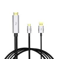 Flujo X-30 2 in 1 USB C to HDMI and USB charging Cable (Silver) Charging / Data Transfer Silver