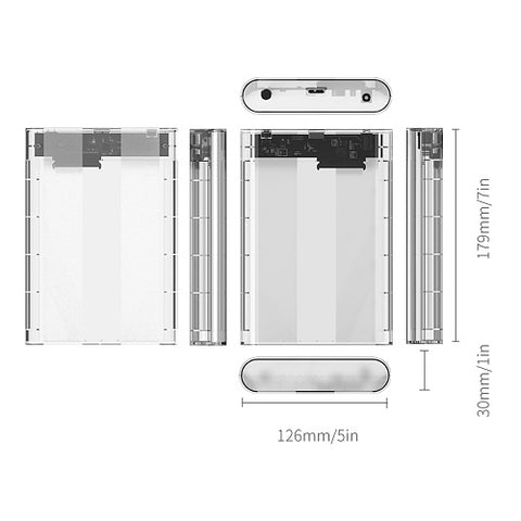 3.5-inch Transparent USB 3.0 External Hard Drive Enclosure | 3139U3