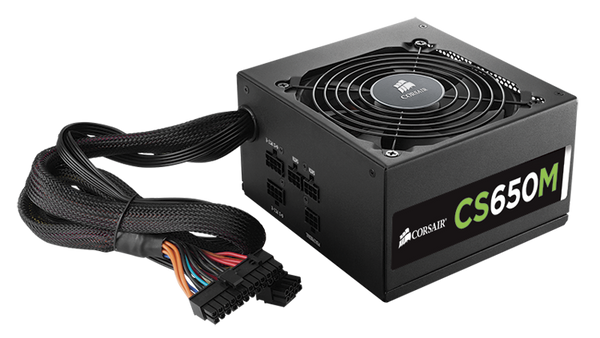 Corsair CS Series™ Modular CS650M — 650 Watt 80 PLUS® Gold Certified PSU ( Semi Mod ) 3 Yr Wrty