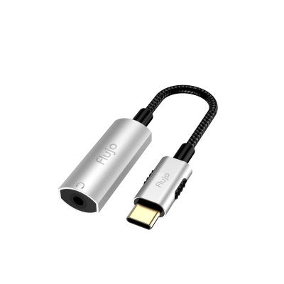 Flujo X-29 USB C to 3.5 mm Audio Cable with Charging Port (Silver) Charging / Data Transfer Silver