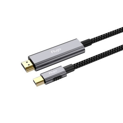 Flujo X-33 Mini DisplayPort to HDMI 4k Cable(Grey) Data transfer  Grey