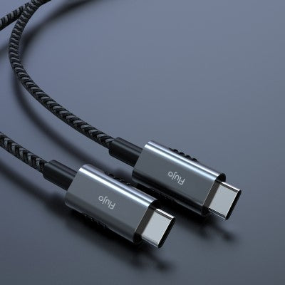 Flujo X-23 USB C to USB C Cable (1.8 Meters) Charging / Data Transfer Grey