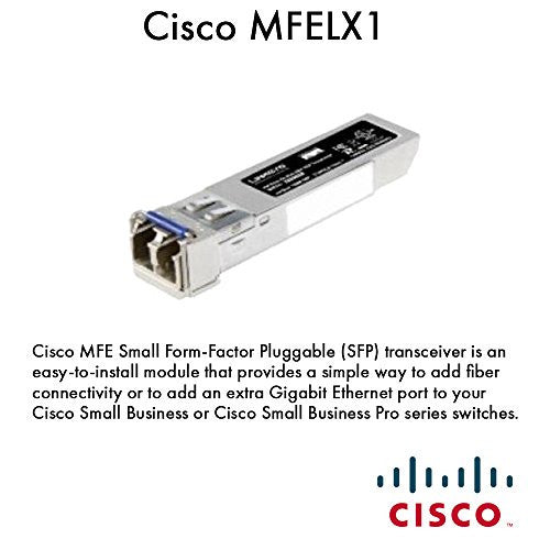Cisco 100 Base-LX Mini-GBIC SFP Transceiver single-mode (Up to 10km) MFELX1