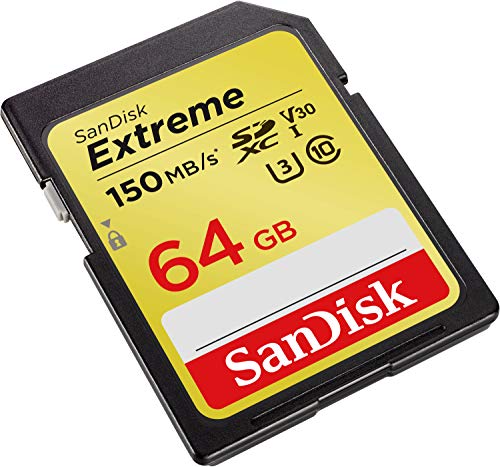 Sandisk SDSDXV6-064GB Extreme SD, V30, U3, C10, UHS-I, R150MB/s, W60MB/s